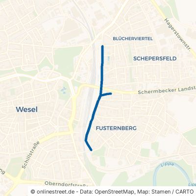 Friedenstraße Wesel Schepersfeld 