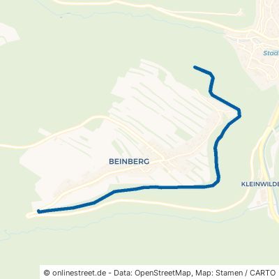 Steinbergweg Bad Liebenzell Beinberg 
