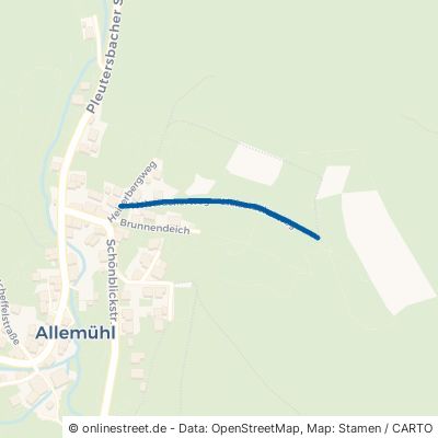 Heiserackerweg Schönbrunn Allemühl 