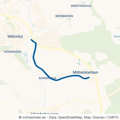 Sandmühlstraße Wörnitz Mittelstetten 