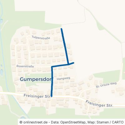 Flurstraße Hilgertshausen-Tandern Gumpersdorf 