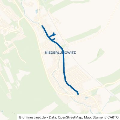 Hauptstraße Glauchau Niederlungwitz 