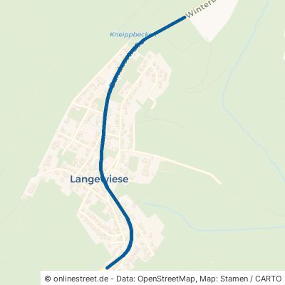 Bundesstraße Winterberg Langewiese 