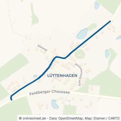 Weitendorfer Straße Feldberger Seenlandschaft Lüttenhagen 