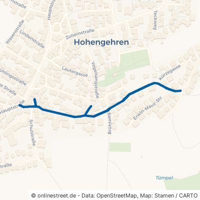Pfarrstraße Baltmannsweiler Hohengehren 