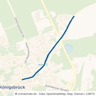 Weißbacher Straße Königsbrück Schmorkau 