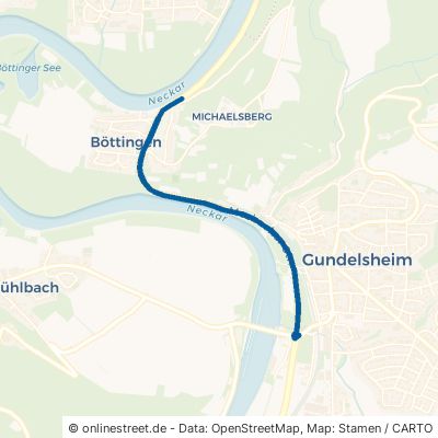 Mosbacher Straße Gundelsheim Böttingen 