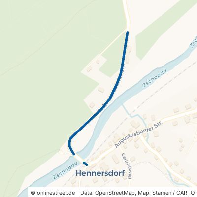 Erdmannsdorfer Straße Augustusburg Hennersdorf 