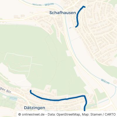 Sonnenbergstraße Weil der Stadt Schafhausen 