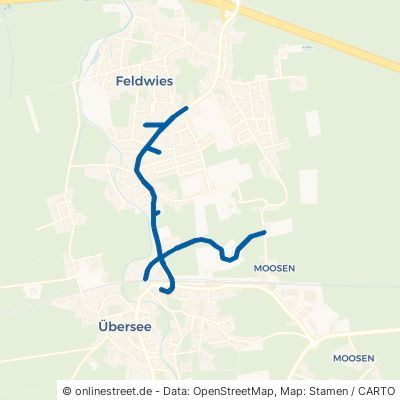 Feldwieser Straße Übersee Feldwies 