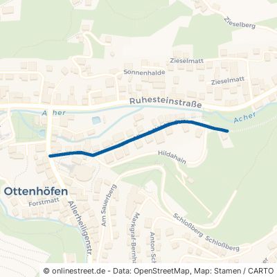 Albert-Köhler-Straße Ottenhöfen im Schwarzwald Ortsgebiet 