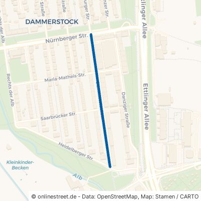 Dammerstockstraße Karlsruhe Weiherfeld-Dammerstock 