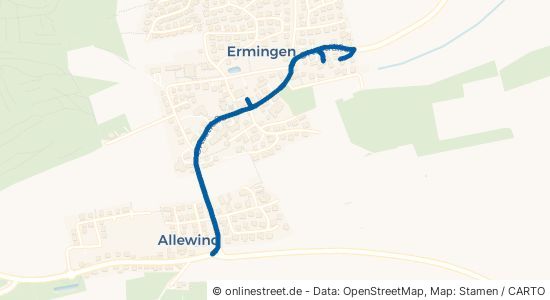Ortsstraße Ulm Ermingen 