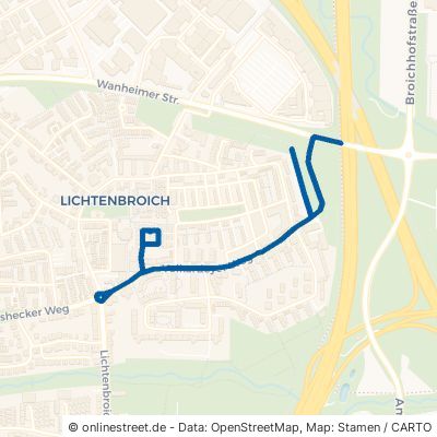 Volkardeyer Weg Düsseldorf Lichtenbroich 