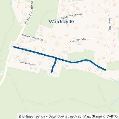Hirschsprunger Weg Altenberg Waldidylle 