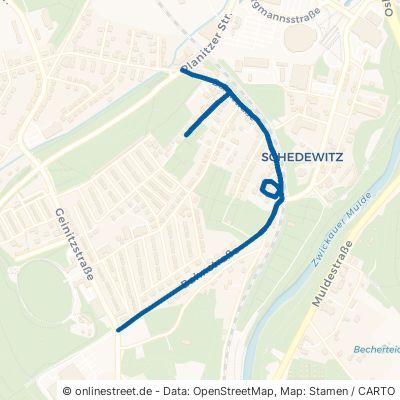 Bahnstraße Zwickau Schedewitz 