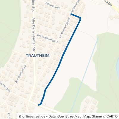 Wagenscheinweg Mühltal Trautheim 