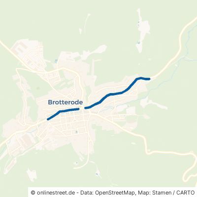 Inselbergstraße Brotterode-Trusetal Brotterode 