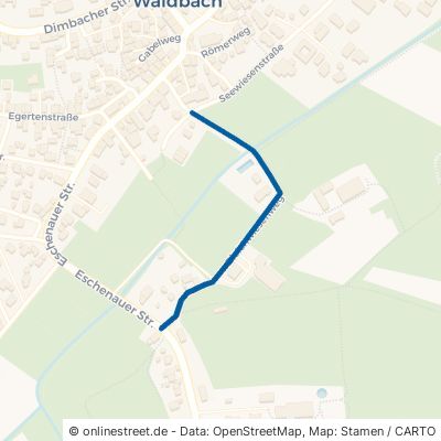 Bleichwiesenweg Bretzfeld Waldbach 