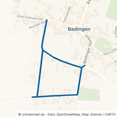 Deetzerwarther Weg Bismark Badingen 