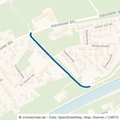 Vorschlag Radschnellwerg (Zubringer Obersteinbeck2) Recke Obersteinbeck 
