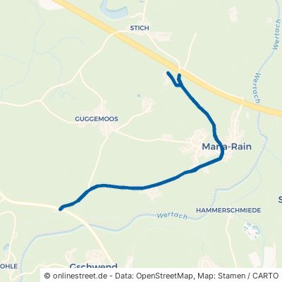 Bachtelstraße Oy-Mittelberg Maria-Rain 
