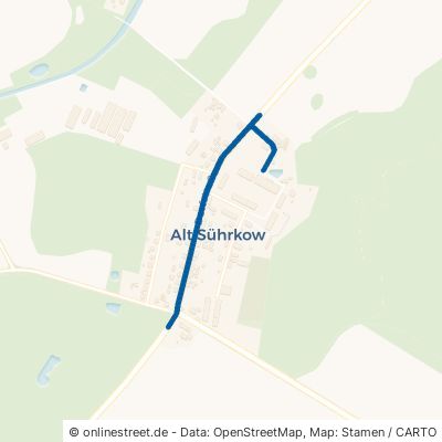 Dorfstraße Alt Sührkow Glasow 
