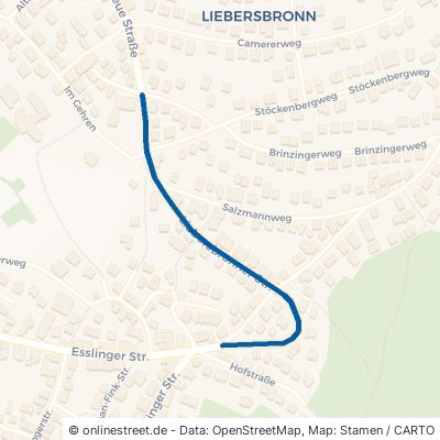 Liebersbronner Straße Esslingen am Neckar Hegensberg 