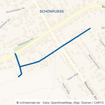 Kieskuppenweg Eisenhüttenstadt Schönfließ 