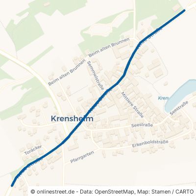 Neue Straße Grünsfeld Krensheim 