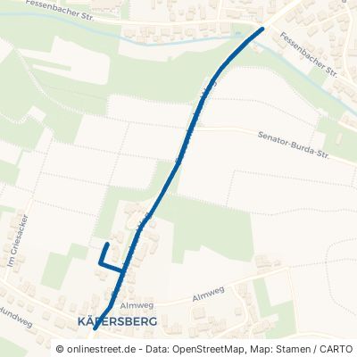 Fessenbacher Weg Ortenberg Käfersberg 