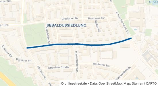 Liegnitzer Straße Erlangen Sebaldussiedlung 