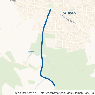 Speßhardter Straße Landkreis Calw Altburg 