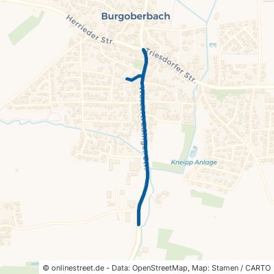 Wassertrüdinger Straße Burgoberbach Neuses 