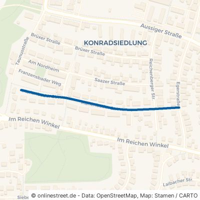 Marienbader Straße Regensburg Konradsiedlung-Wutzlhofen 