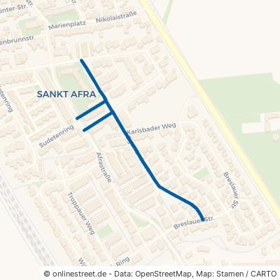 Egerländer Straße Mering Sankt Afra 