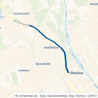 Salzbergener Straße Rheine Wietesch/Schleupe 