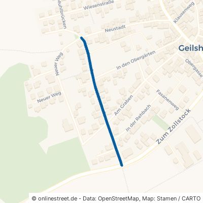 Weidenstraße Rabenau Geilshausen 