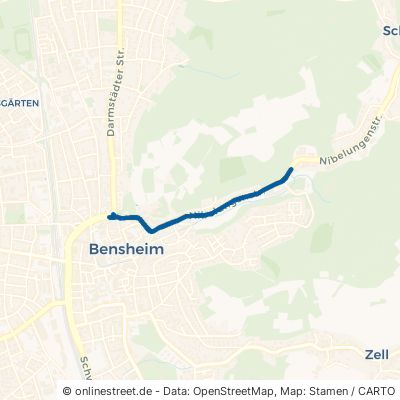 Nibelungenstraße Bensheim Wilmshausen 