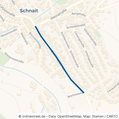 Buchhaldenstraße Weinstadt Schnait 