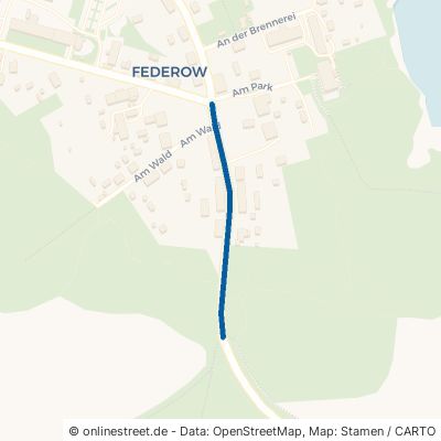 Schwarzenhofer Straße Kargow Federow 