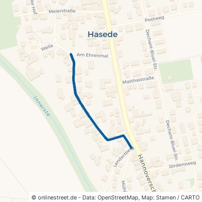 Kleine Straße Giesen Hasede 