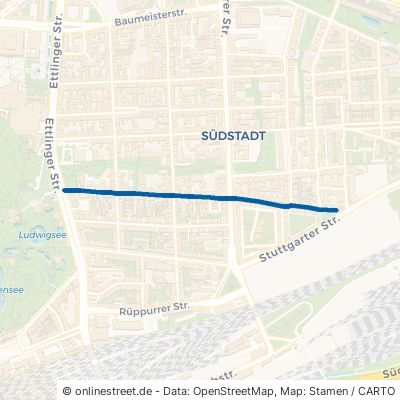 Augartenstraße Karlsruhe Südstadt 