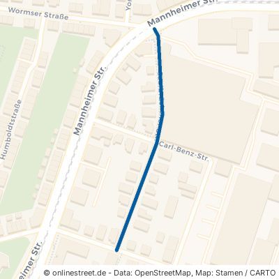 Saarbrückener Straße Weinheim Weststadt 