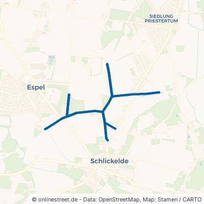 Windmühlenweg Mettingen Schlickelde 