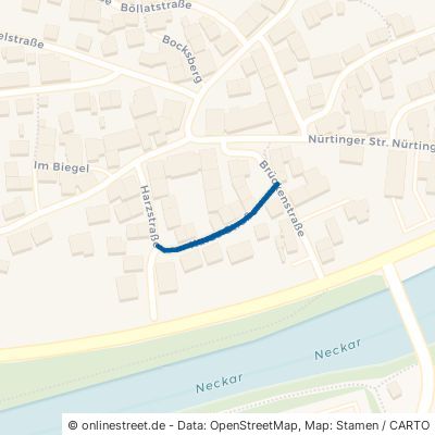 Kurze Straße Nürtingen Neckarhausen 