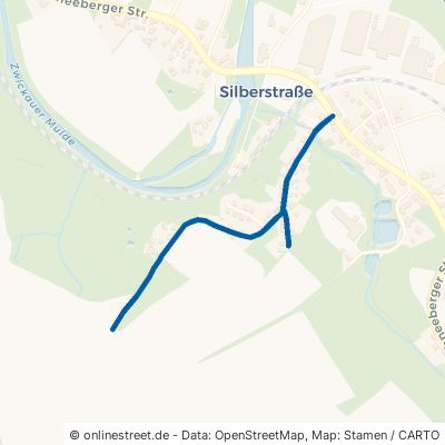 Waldweg Wilkau-Haßlau Silberstraße 