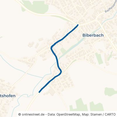 Bibertalstraße Biberbach Albertshofen 
