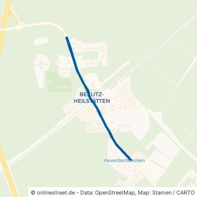 Straße nach Fichtenwalde Beelitz Heilstätten 