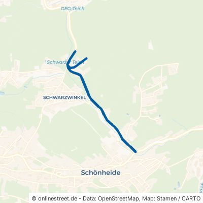 Stützengrüner Straße Schönheide Schwarzwinkel 